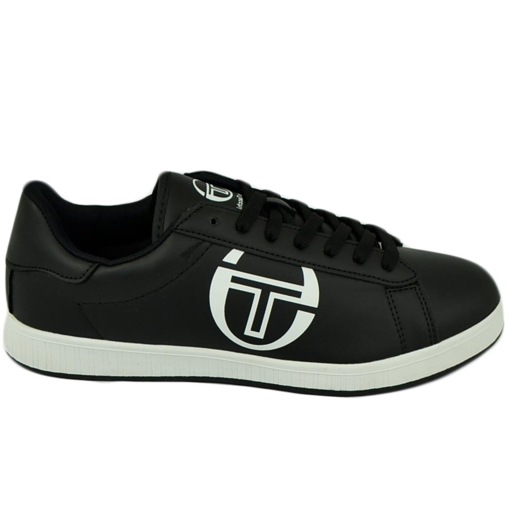 Big logo ltx - sneakers basse sergio tacchini linea basic special di colore nero casual con logo grande bianco moda.