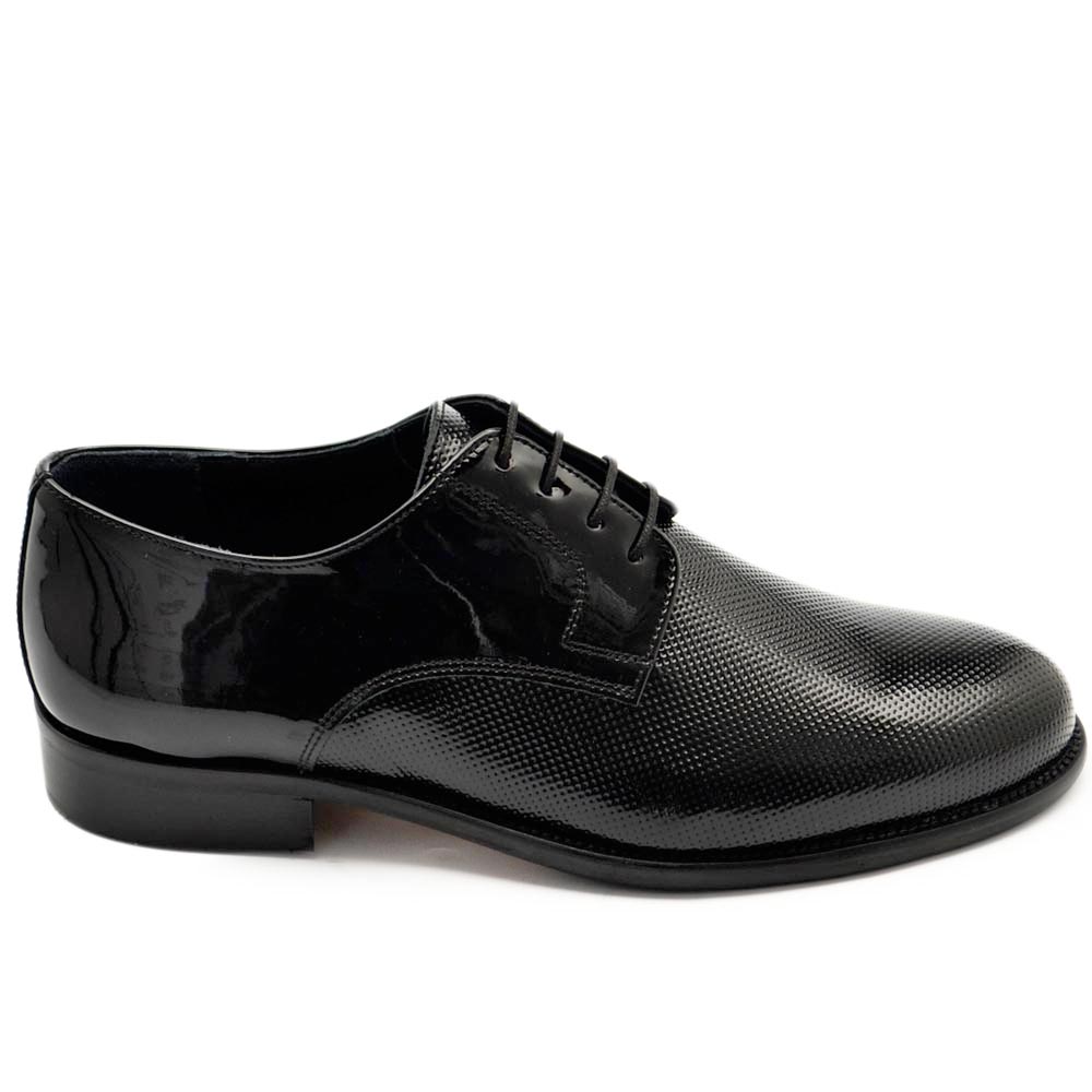 Scarpe uomo francesina inglese vera pelle lucida nera made in italy fondo  classico cerimonia genuine leather uomo classiche Malu Shoes