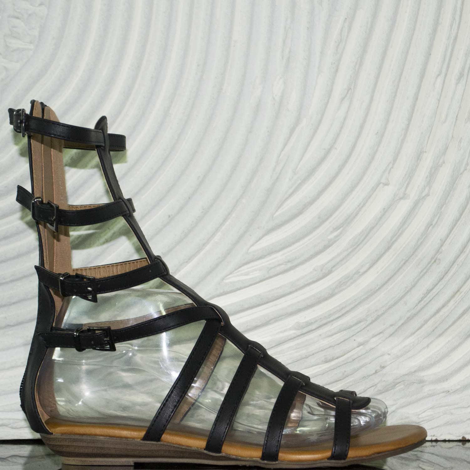 scarpe donna sandalo schiava pelle nero interno cuoio cinturino tacco basso  donna sandali bassi ragnetto Malu Shoes | MaluShoes