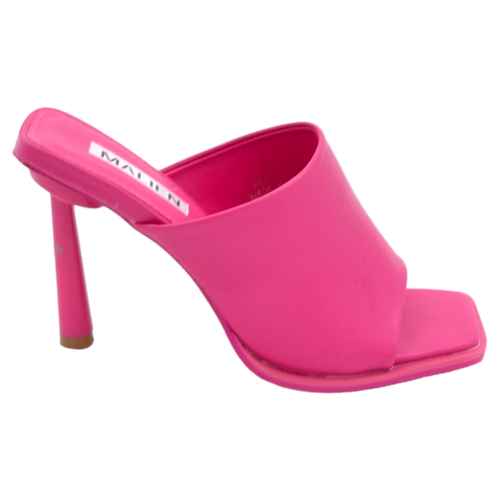 Sandalo sabot fucsia donna con tacco spillo martini 10 mule unica fascia pelle comodo estivo comodo