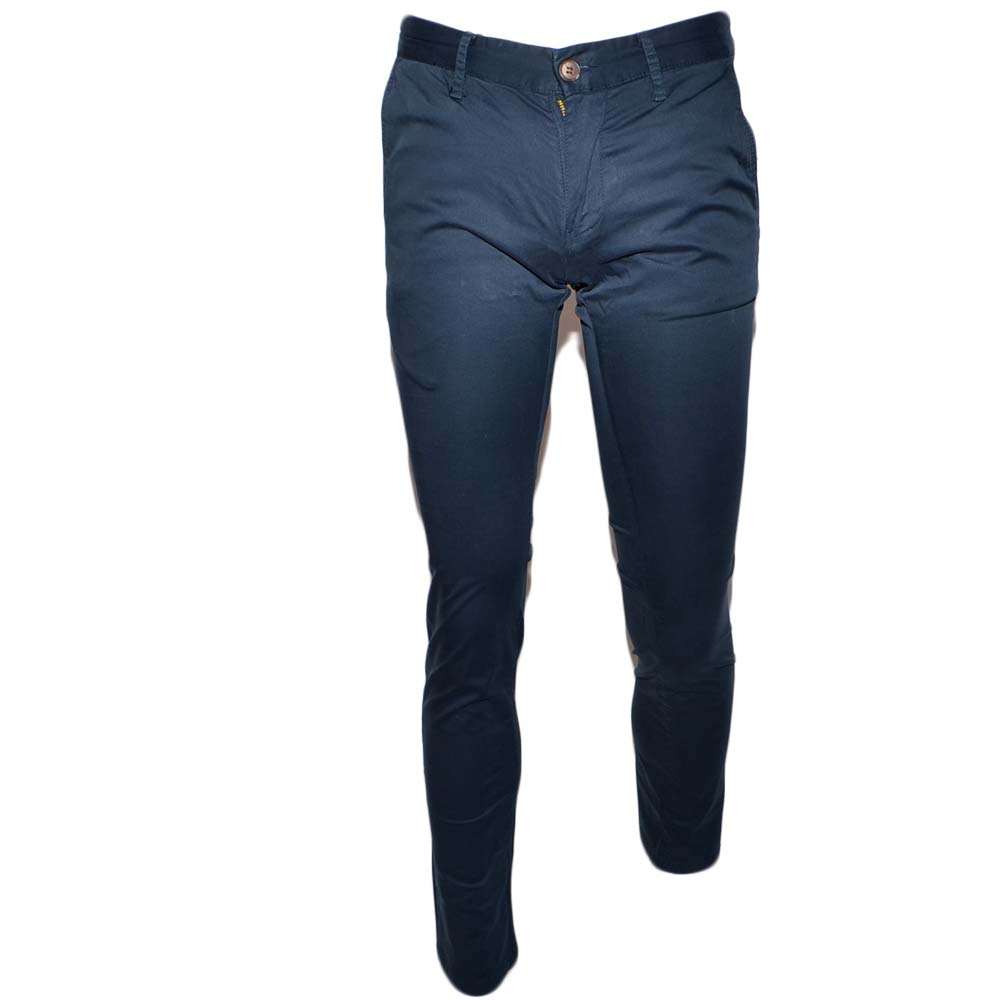 Pantalone moda uomo blu cropped cotone chino elastico colori vari slim tasca america made in italy.