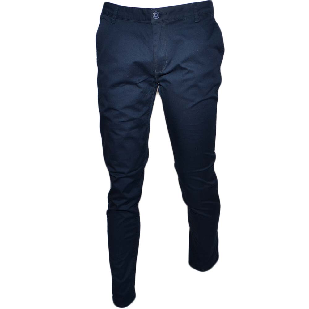 Pantalone moda uomo blu notte cotone chino elastico colori vari classico sportivo tasca america made in italy.