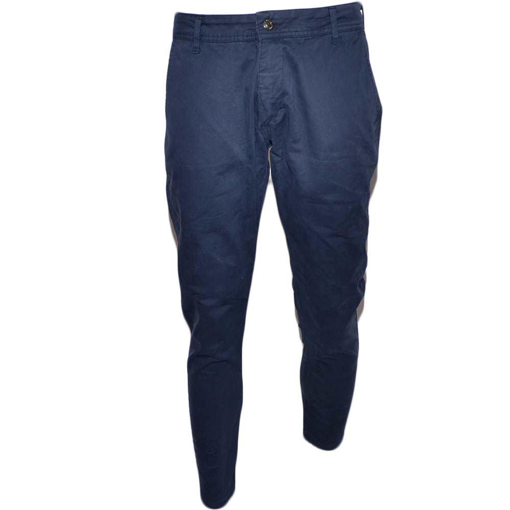 Pantalone uomo blu sky in cotone lunghezza chino elastico colori vari classico sportivo tasca america made in italy.