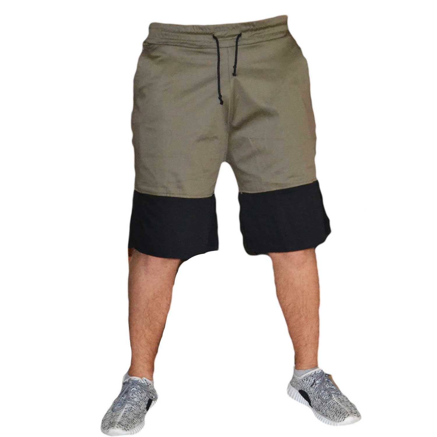 Abbigliamento Uomo Pantaloni Corti Shorts Verde Militare Nero uomo ...