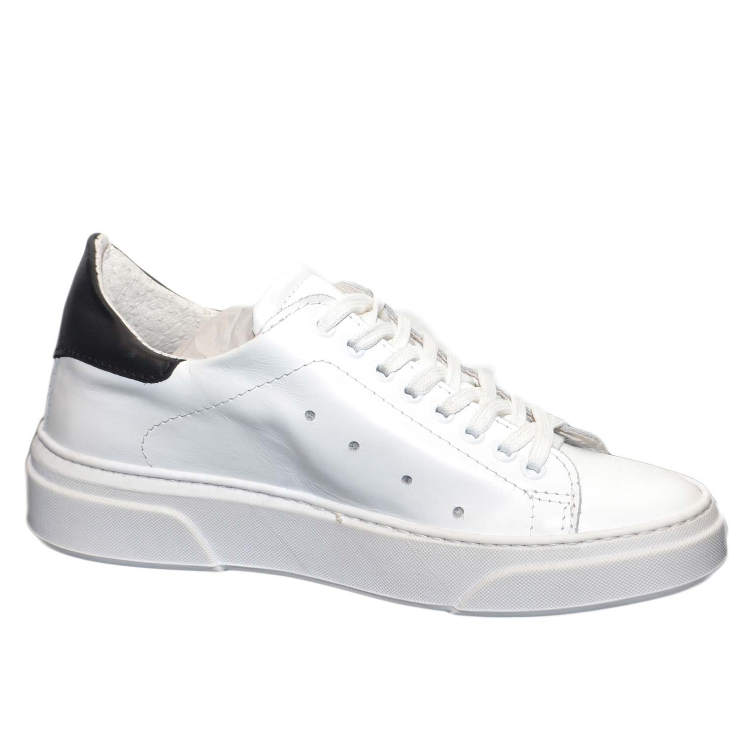 SNEAKERS BASSA UOMO INVERNALE IN VERA PELLE TESTA DI MORO FONDO CRUELTY  BIANCO LINEA BASIC MADE IN ITALY HANDMADE MODA uomo sneakers bassa MALU  SHOES