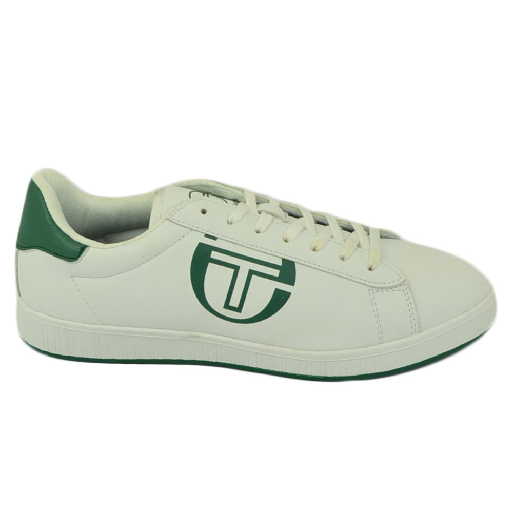 Big logo ltx - sneakers basse sergio tacchini linea basic special di colore bianco casual con logo grande verde moda.