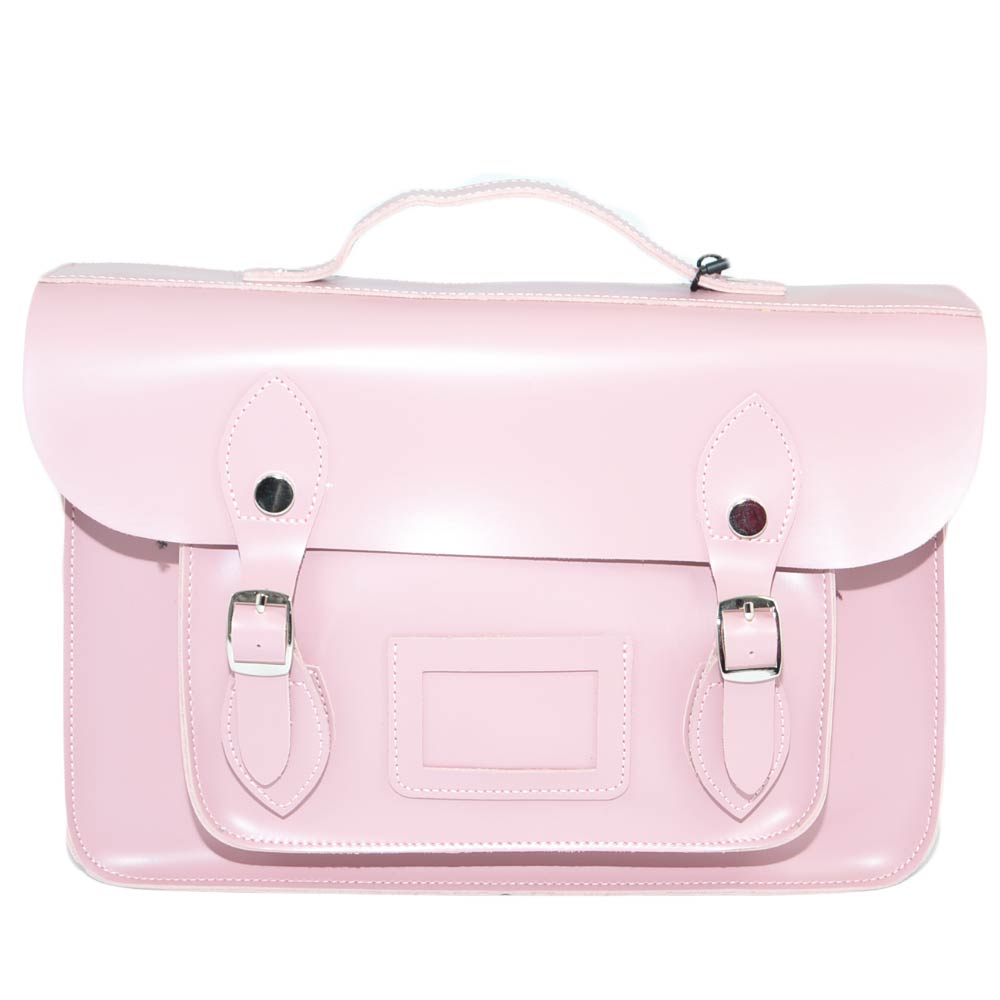 Borsa Donna a Tracolla rosa con fibbie manico 24 ore da ufficio per la  scuola porta pc laptop versatile moda donna big bags Malu Shoes