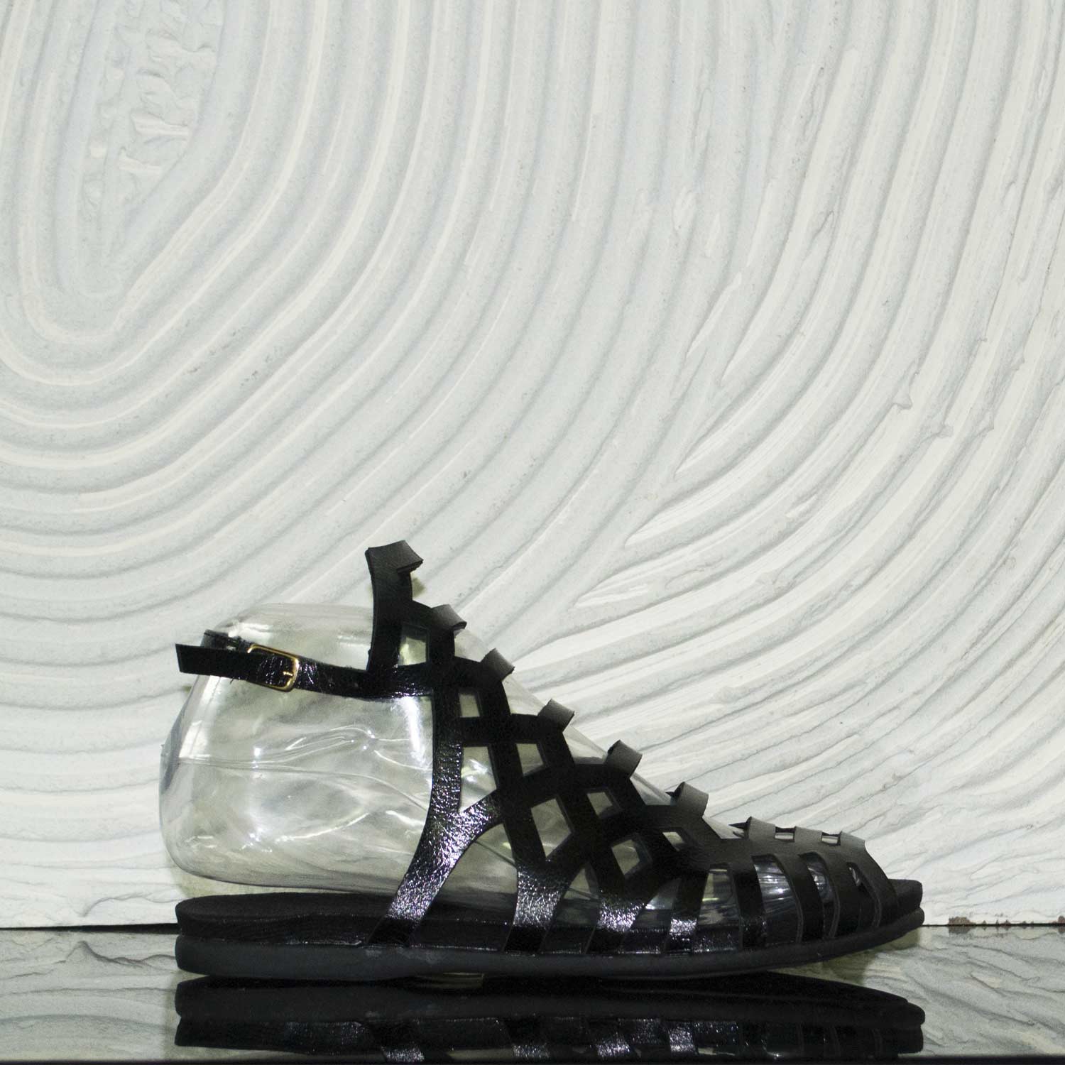 scarpe donna sandali bassi nero black cinturino fondo comfort donna sandali  bassi ragnetto Malu Shoes | MaluShoes