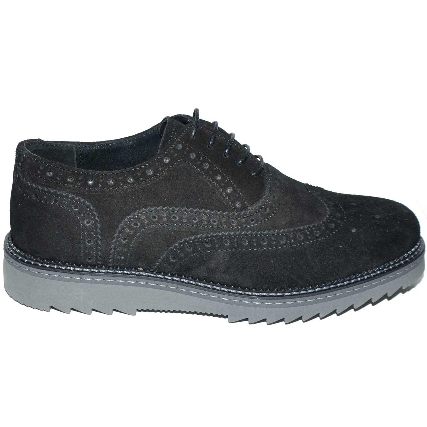 SCARPE UOMO STRINGATA SCAMOSCIATA VERA PELLE NERO MADE IN ITALY FONDO FURIA GOMMA ANTISCIVOLO COMFORT MODA MAN BUSINESS