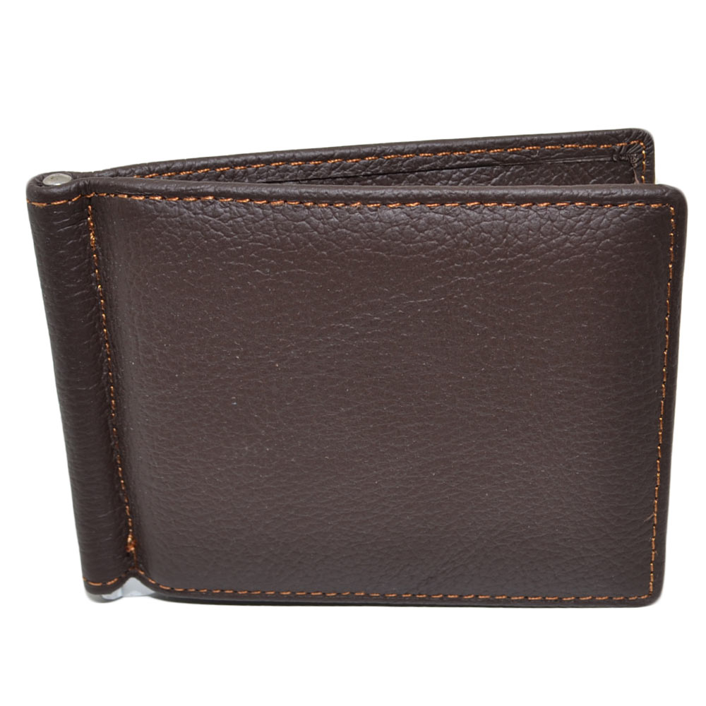 PORTAFOGLIO UOMO WALLET IN VERA PELLE MARRONE CON PORTACARTE E PORTAMONETE DUREVOLE MODA 