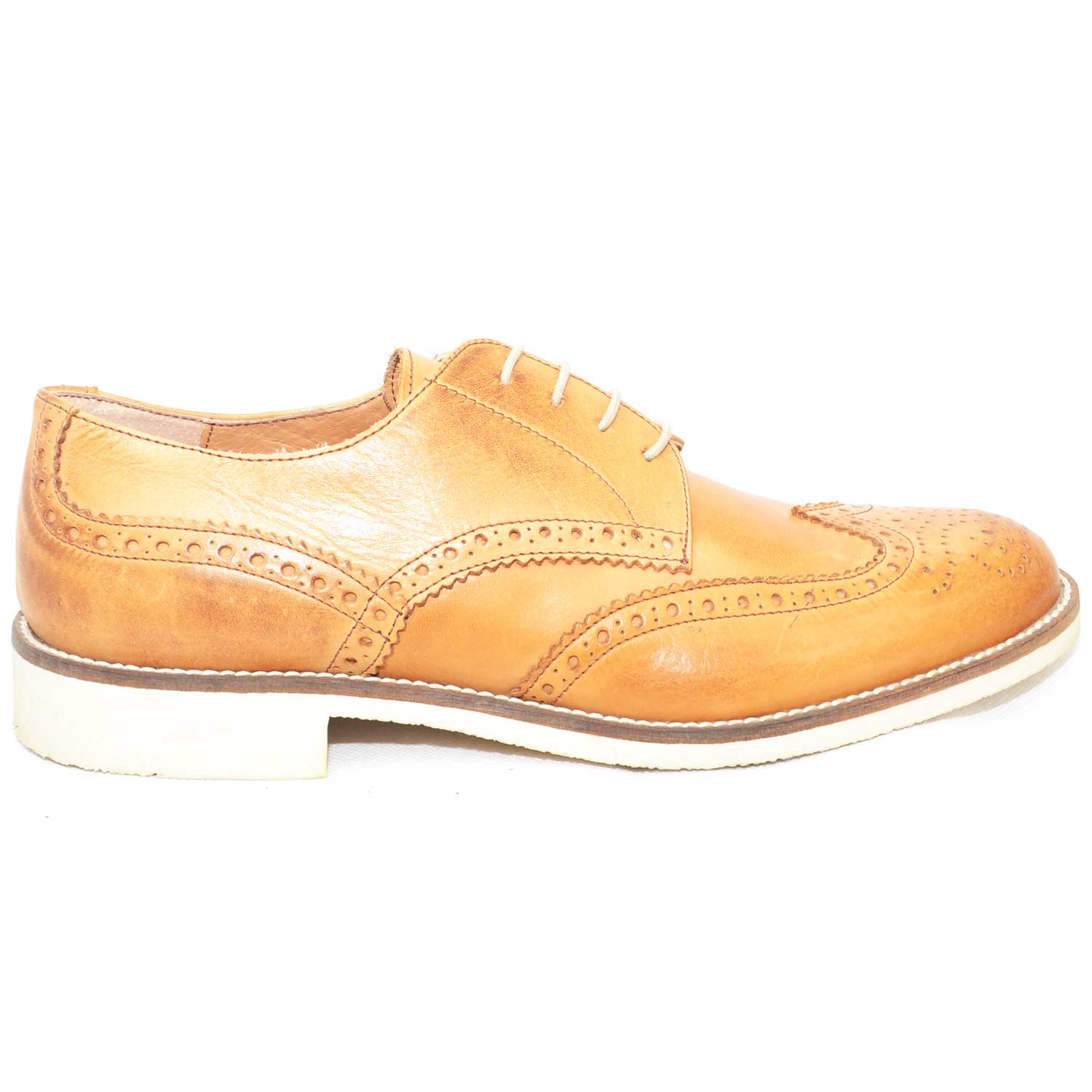 scarpa uomo man stringata vera pelle cuoio made in italy moda classico sportivo giovanile fondo eva light