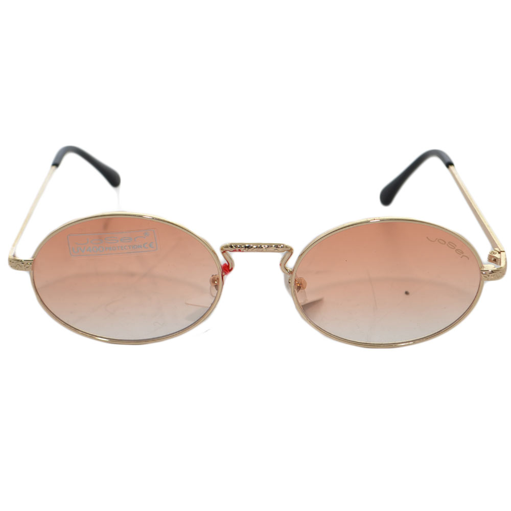 Occhiali da sole sunglasses donna modello ovale montatura oro lente colorata moda giovane.