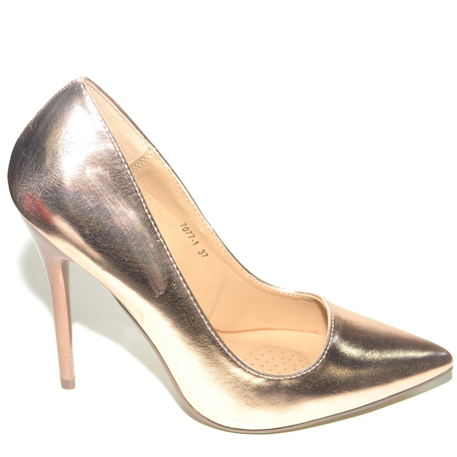 Decollete donna bronzo linea basic in ecopelle bronzo tacco a spillo 12 cm  elegante donna d�collet� Malu Shoes | MaluShoes
